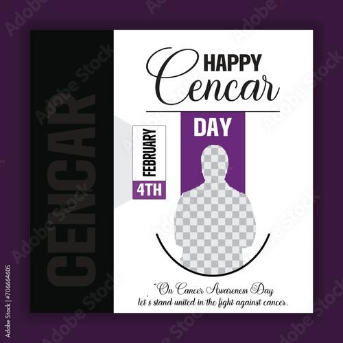 ector World Cancer Day celebrating the lives of brave warriors post template
