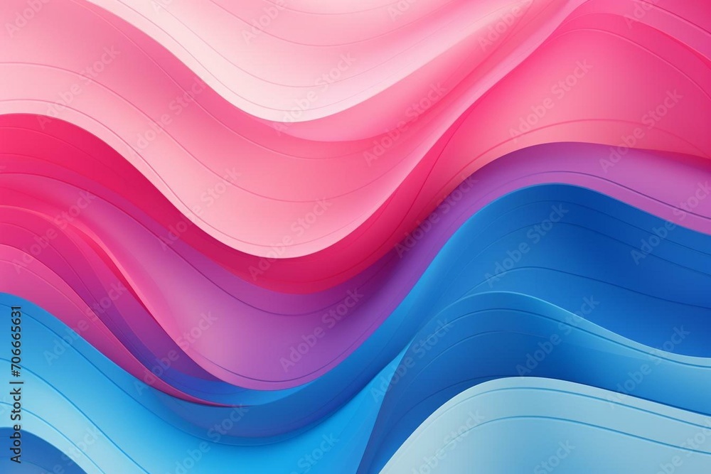 An abstract wallpaper of pink and blue undulating lines forming a multicolored pattern. Generative AI An abstract wallpaper of pink and blue undulating lines forming a multicolored pattern. Generative AI