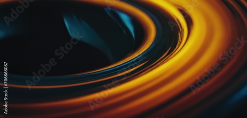  a blurry photo of a black background with orange and blue swirls in the center of the image and a black background with orange and blue swirls in the middle.