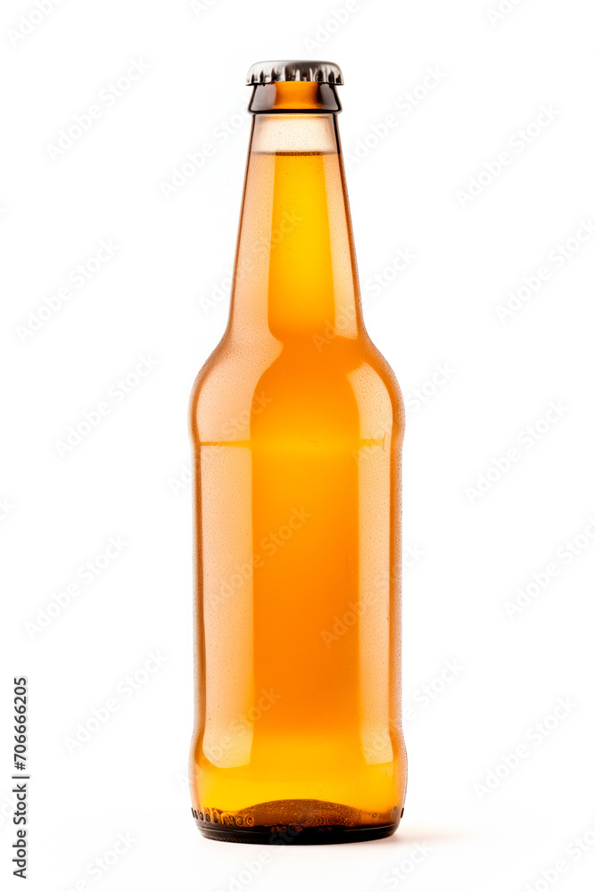 Beer bottle on a white background. Bottle with drink like Ipa, Pale Ale, Pilsner, Porter or Stout Beer bottle on a white background. Bottle with drink like Ipa, Pale Ale, Pilsner, Porter or Stout