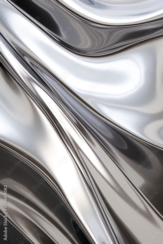 Shiny chrome wall texture