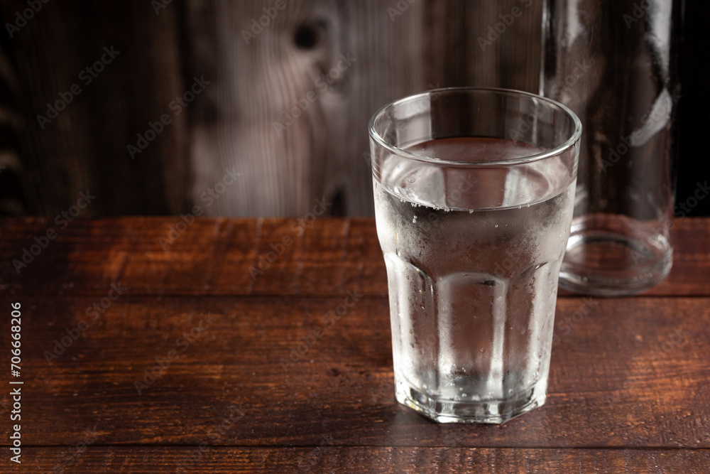 Glass of cold sparkling water. Glass of cold sparkling water.
