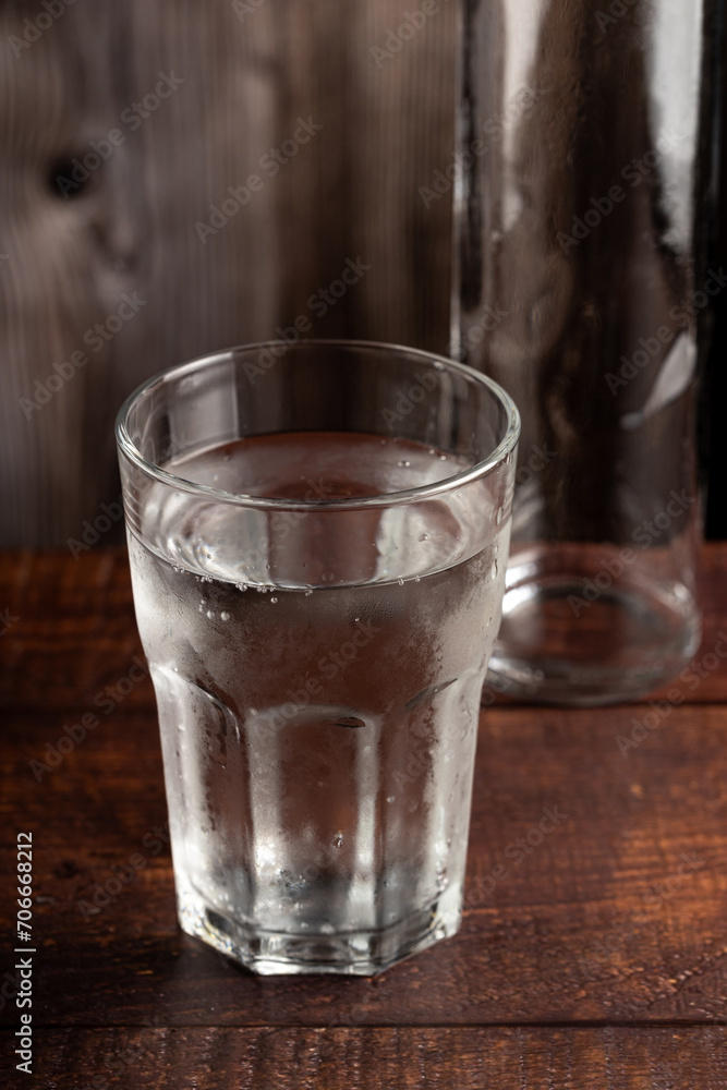 Glass of cold sparkling water. Glass of cold sparkling water.