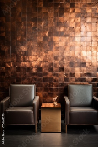 Shiny copper wall texture