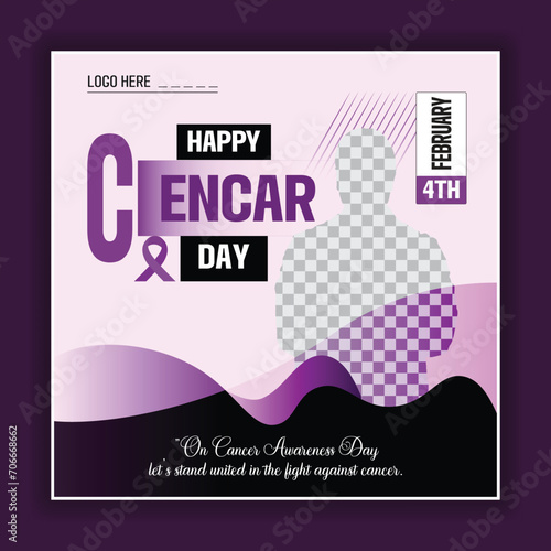 ector World Cancer Day celebrating the lives of brave warriors post template
