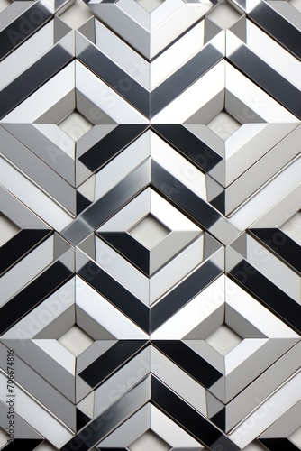 Silver repeated geometric pattern