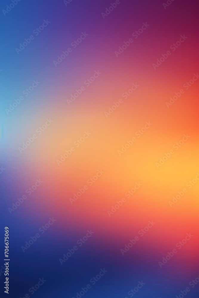 Sky blue orange violet glow blurred abstract gradient on dark grainy background