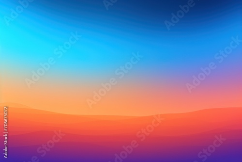 Sky blue orange violet glow blurred abstract gradient on dark grainy background © Lenhard