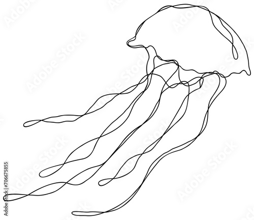 Jellyfish One Line Art