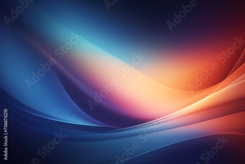 Steel blue orange violet glow blurred abstract gradient on dark grainy background