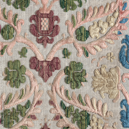 Antique Velvet Earthtone Brocade Texture