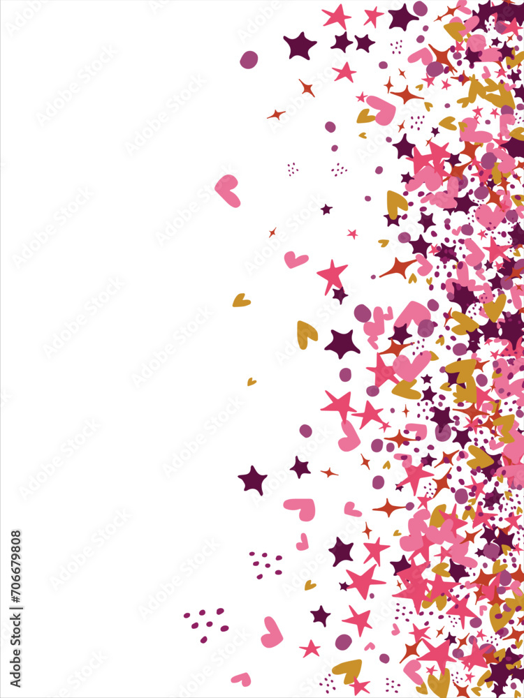 confetti, hearts, stars for promotions and events . party, diary, decorate, event. Vector illustration.