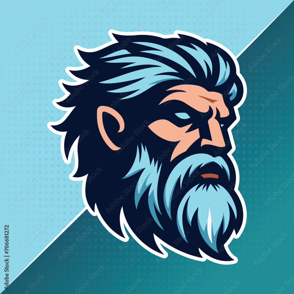 Zeus mascot logo template 