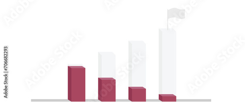 Fail to meet organisation's objectives and Failed Project Target Missed, Missed, and Failed to Achieve Project goal and milestone of Target goal Milestone. Downward graph failed business project loss