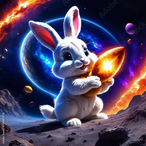 rabbit on the moon