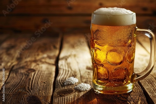 beer poster template with large copy space for text