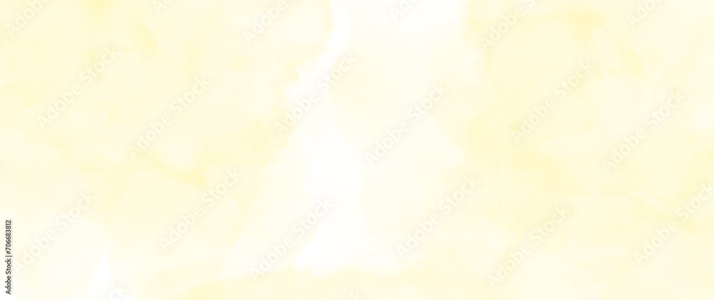 Yellow watercolor texture vector background for cards, flyer, poster, banner and cover design. Hand drawn spring watercolor illustration for your design. Summer backdrop. Place for text.