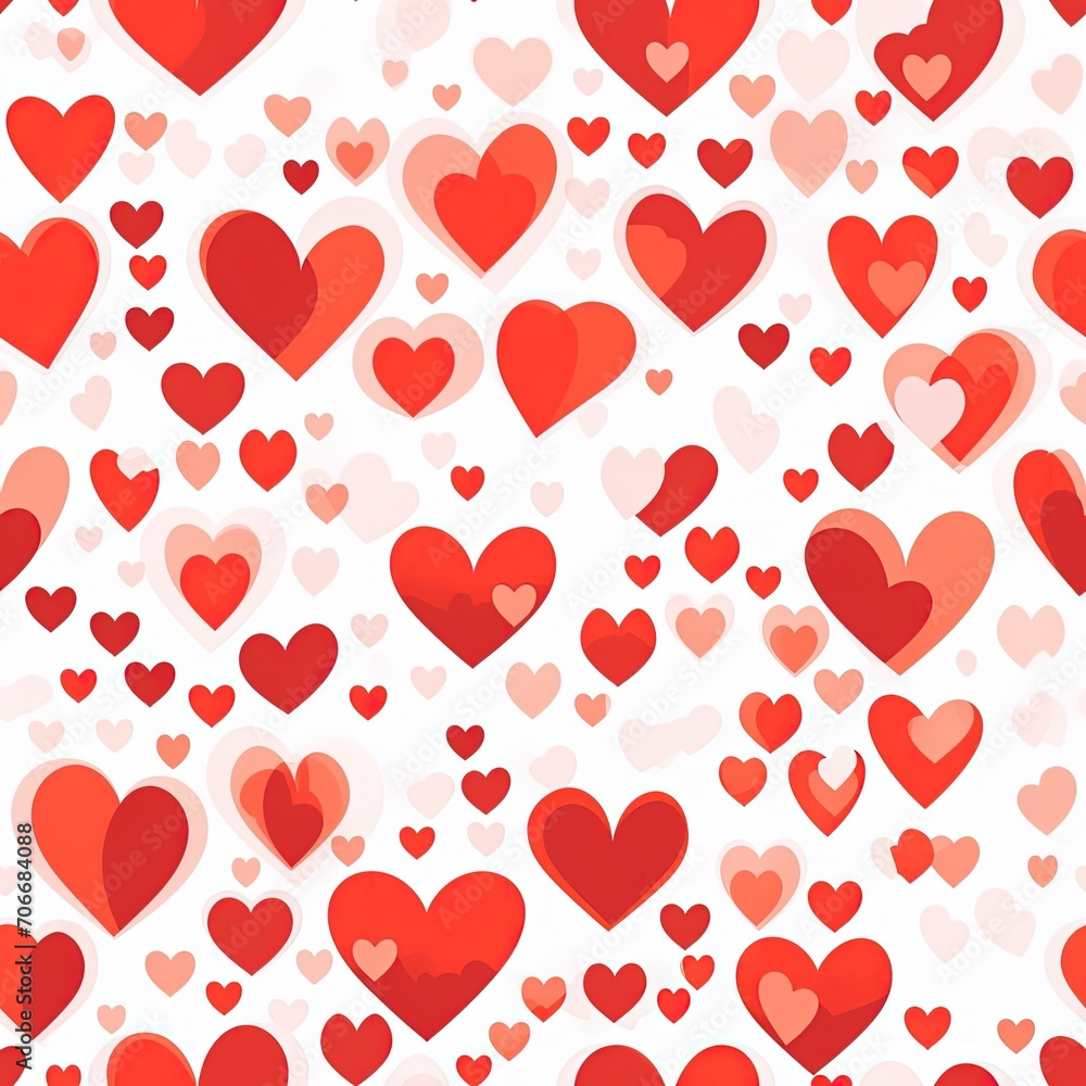 A seamless pattern with different small hearts A seamless pattern with different small hearts
