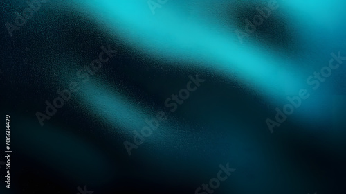 Black dark light jade petrol teal cyan sea blue green abstract wave wavy line background. Ombre gradient. Blue atoll color. Noise grain rough grungy. Matte shimmer metallic electric. Template design.