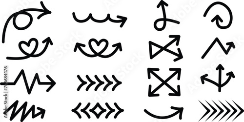 set of direction arrows