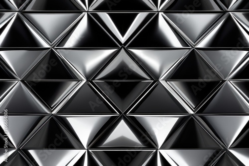 Symmetric silver triangle background pattern