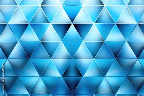 Symmetric sky blue triangle background pattern