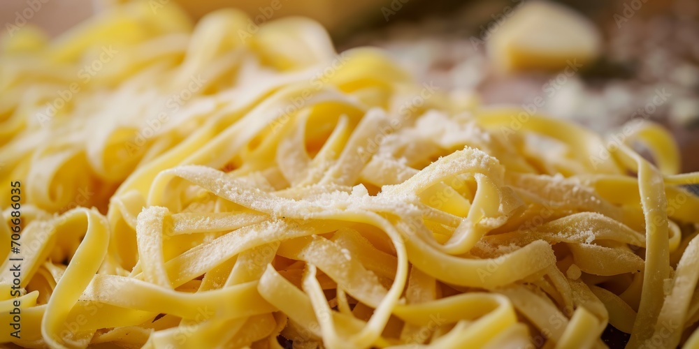 macaroni and cheese close up pasta Generative AI