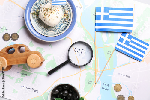 Flags of Greece, magnifying...