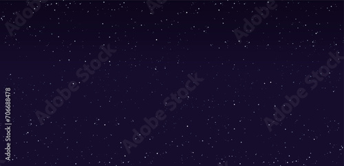 Night starry sky background. Darkness is illuminated by myriads of stellar bodies with brilliance of distant constellations and vector universe