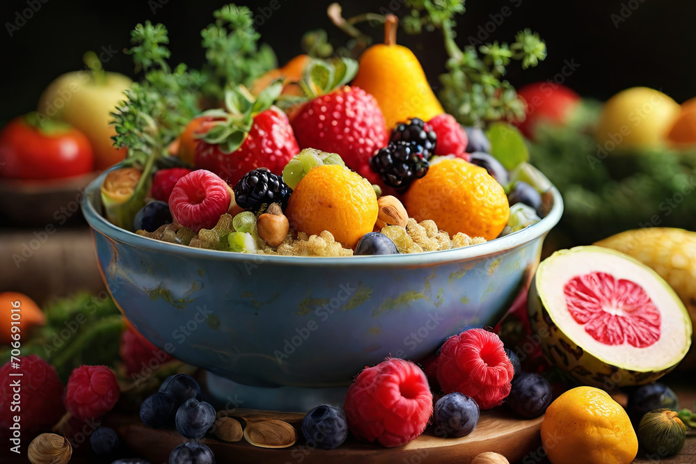 Seasonal feast. Vibrant spring fruits, vegetables, and dishes. Realistic, colorful imagery perfect for spring food concepts. Seasonal feast. Vibrant spring fruits, vegetables, and dishes. Realistic, colorful imagery perfect for spring food concepts.