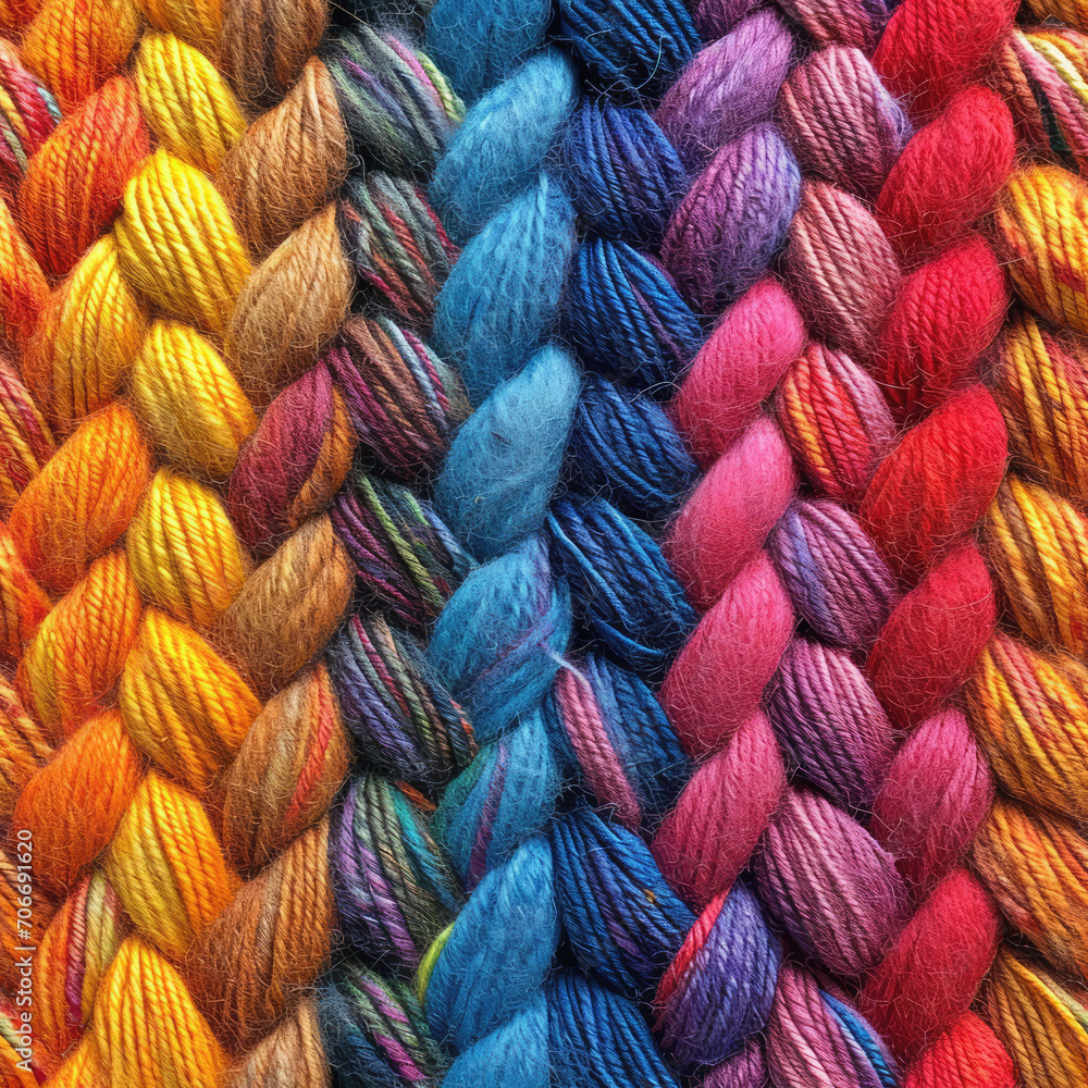 seamless rainbow wallpaper woven yarn string pattern