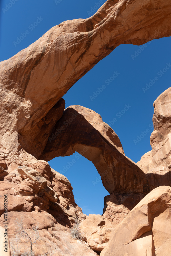 Arch formations seen from below 