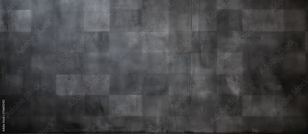 Fototapeta premium Old, checkered, dark grey backdrop.