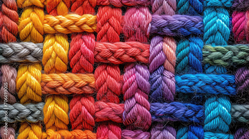 seamless rainbow wallpaper woven yarn string pattern