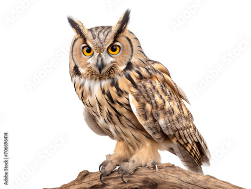 an owl standing on a branch © Andrei