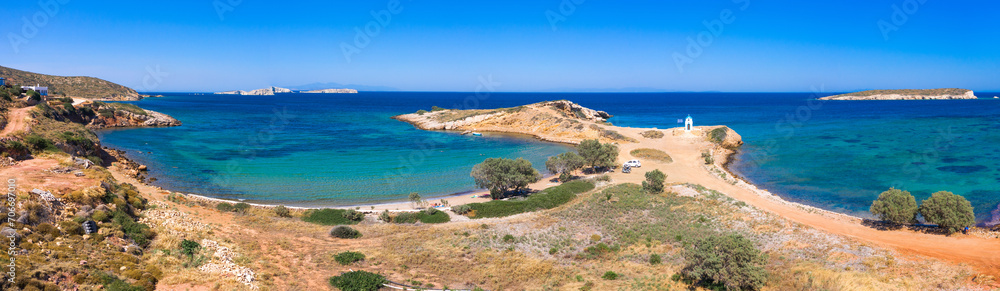 Tourkomnima beach on Lipsi island, Greece