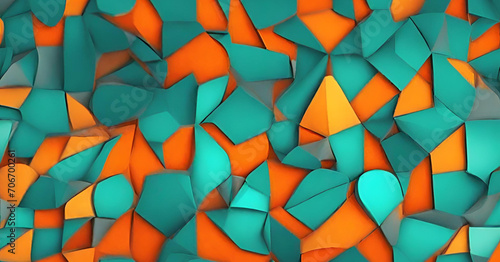 Captivating Colored Background: 4K Abstract Wallpaper Featuring Dynamic Shapes and Textures in Teal and Orange