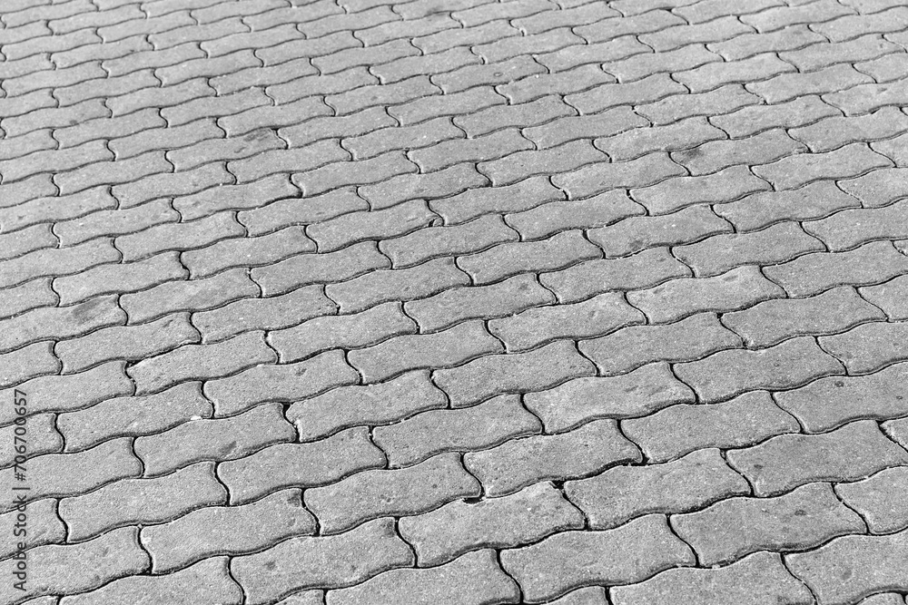 Gray concrete tiling background, paving slabs