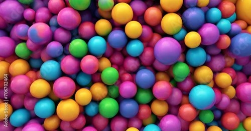 Top-View Bubbles  Vivid 4K 3D Animation of Colorful Paint in Organic Motion