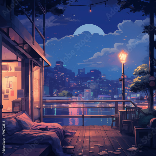 night view of the city