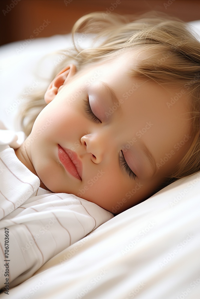 Adorable Baby Sleeping Soundly in Crib - Ideal for Adding Your Own Text. Vertical Adorable Baby Sleeping Soundly in Crib - Ideal for Adding Your Own Text. Vertical