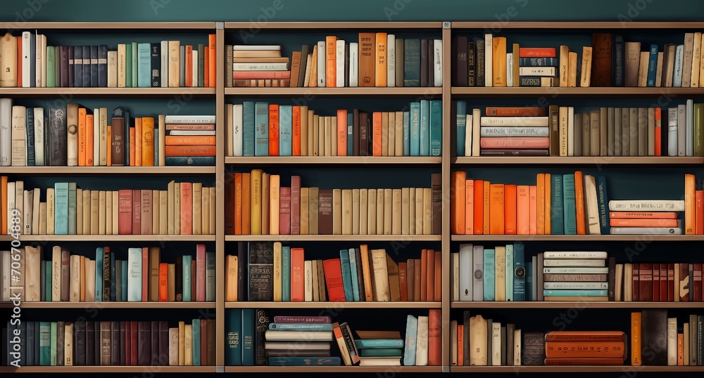 A wooden bookcase filled with books in a home setting, A wooden bookcase filled with books in a home setting,