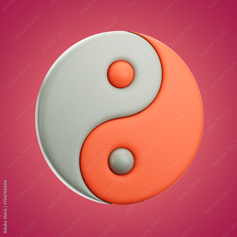 Premium Chinese new year feng shui icon 3d rendering on isolated background Premium Chinese new year feng shui icon 3d rendering on isolated background