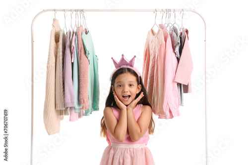 Surprised little girl near ...