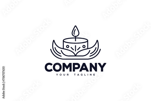 Candle Logo Design - Spa Logo Design
