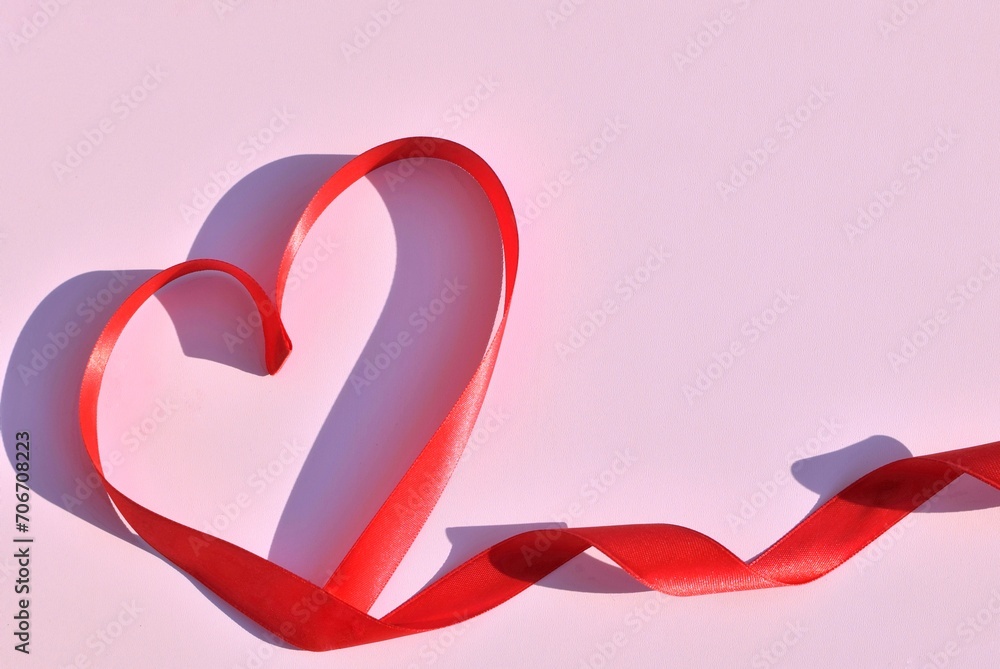 Heart shaped ribbon,sign of love.