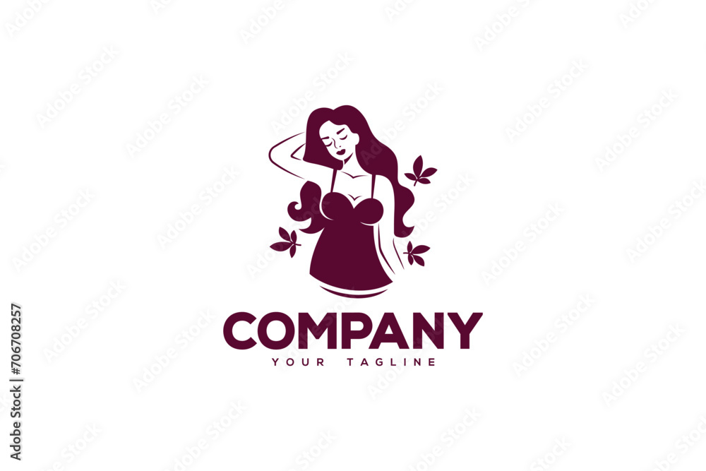Lingerie Store is a logo design of a beautiful woman with long hair wearing a nightgown in purple color. Lingerie Store is a logo design of a beautiful woman with long hair wearing a nightgown in purple color.