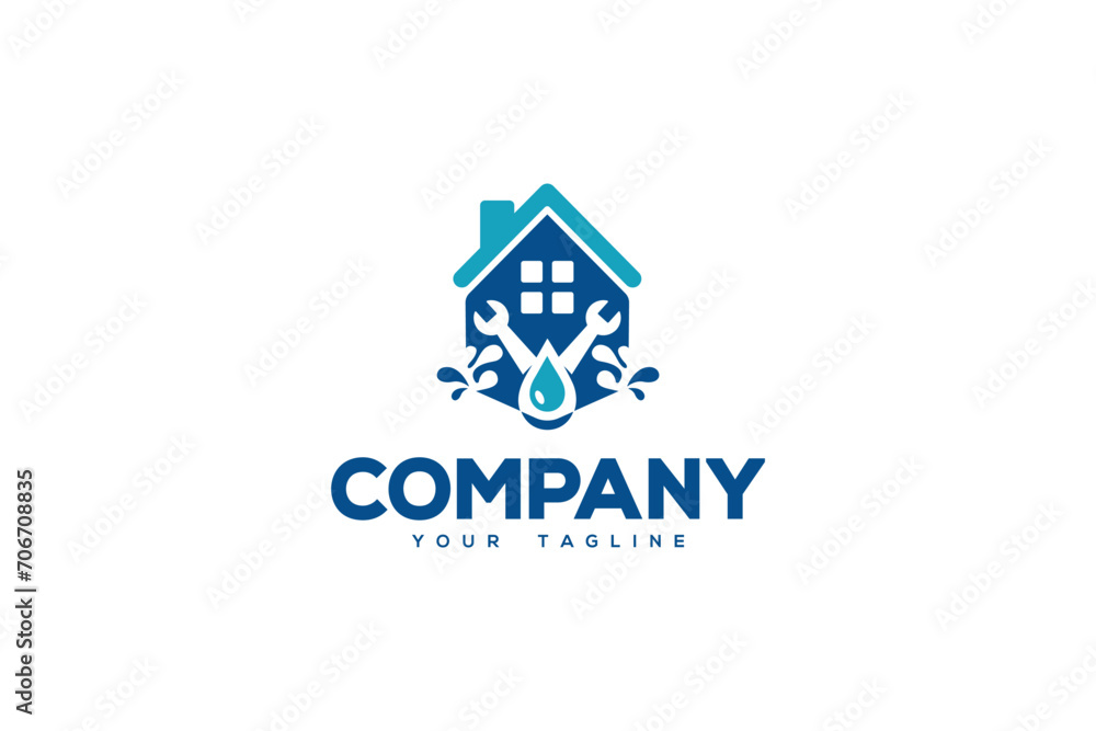 Creative logo design depicting a house with tools incorporated in the design. Creative logo design depicting a house with tools incorporated in the design.