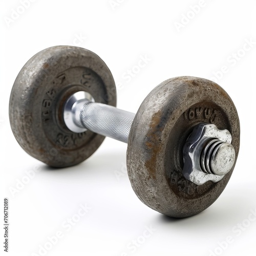 Dumbbells on White Background - Fitness Equipment for Strength Training and Resistance Workouts