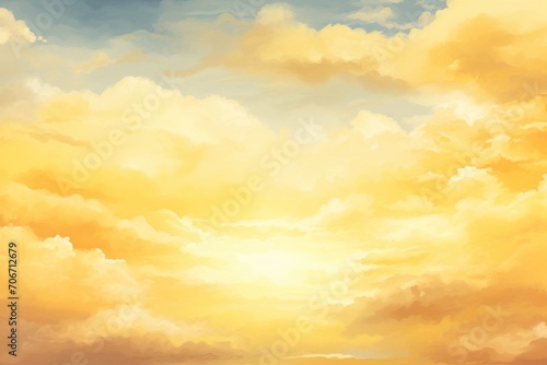 Yellow sky with white cloud background